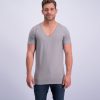 T-Shirt Diepe V Hals Stretch Grijs 6-pack-287