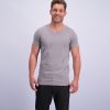 T-Shirt Normale V Hals Stretch Grijs 6-pack-293