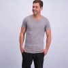 T-Shirt Normale V Hals Stretch Grijs 6-pack-294