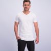 T-Shirt Normale V Hals Stretch Wit 6-pack-296