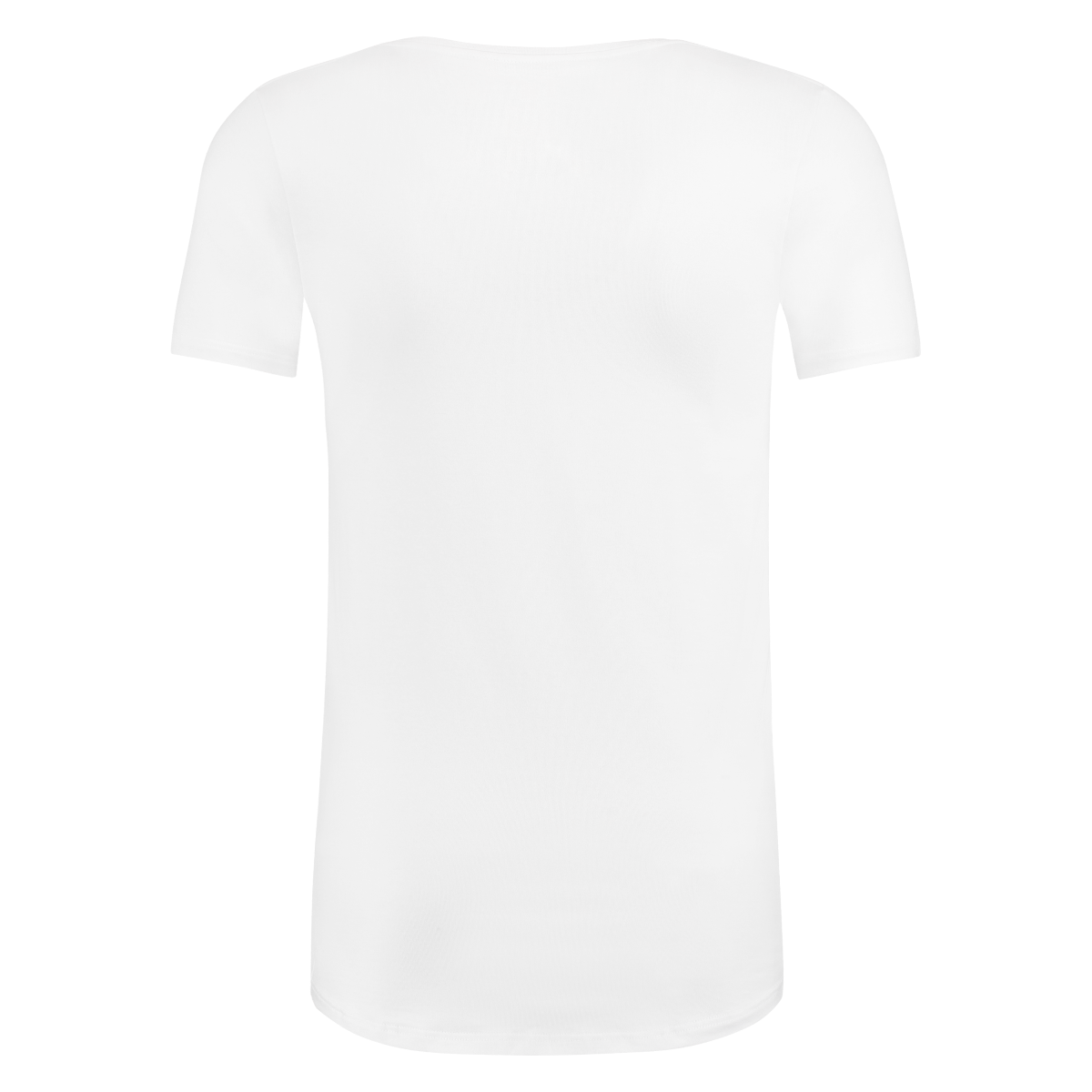 V-nus wit T-shirt met diepe V hals, dry comfort