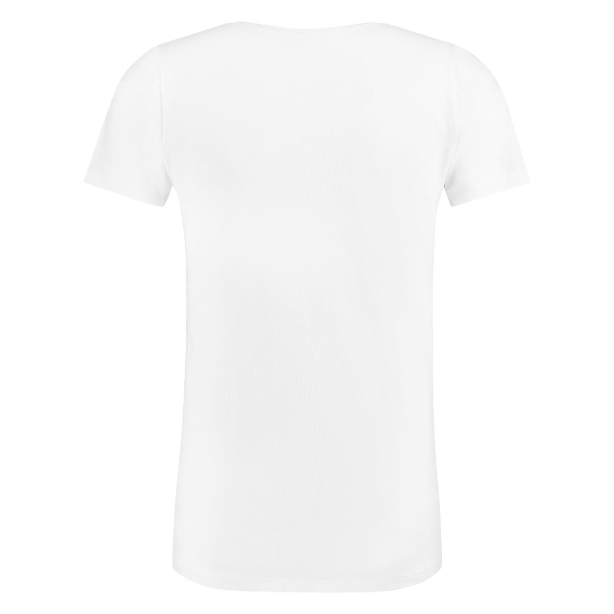 T-Shirt Normale V Hals Stretch Wit 6-pack-229