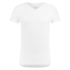 T-Shirt Normale V Hals Stretch Wit 6-pack-0