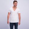 T-Shirt Diepe V Hals Stretch Wit 10-pack-679