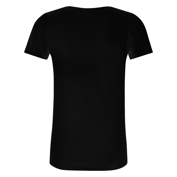 T-Shirt Normale V Hals Stretch Zwart 2-pack -1634